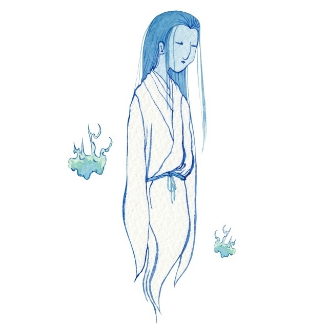 雪女(ゆきおんな)妖怪イラスト