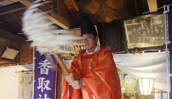 香取神社の御祈祷の様子